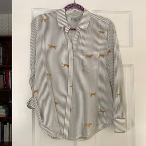Rails Kathryn stripped cheetah shirt